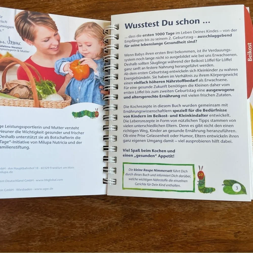 Meine Rezepte German Cookbook for Babies and Toddlers Balanced Wholesome